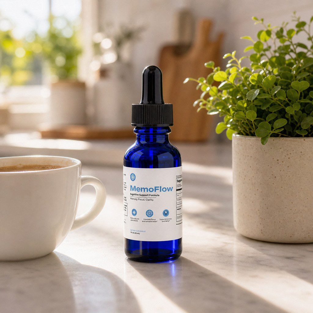 A calm morning wellness setup on a kitchen counter